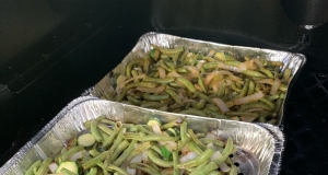 Grilled Green Beans and Onions