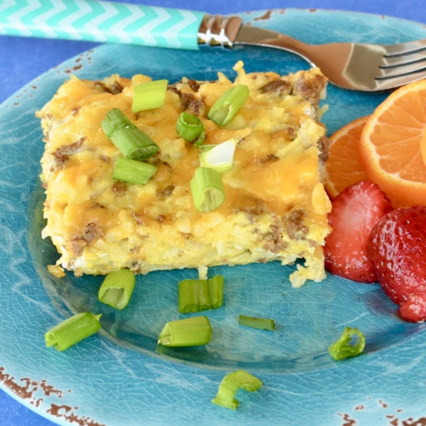 Cheesy Sausage and Potato Breakfast Casserole