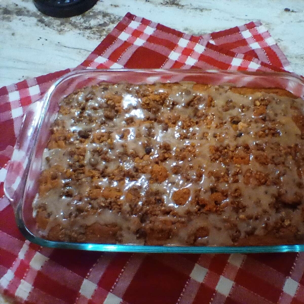 Pumpkin Coffee Cake with a Brown Sugar Glaze