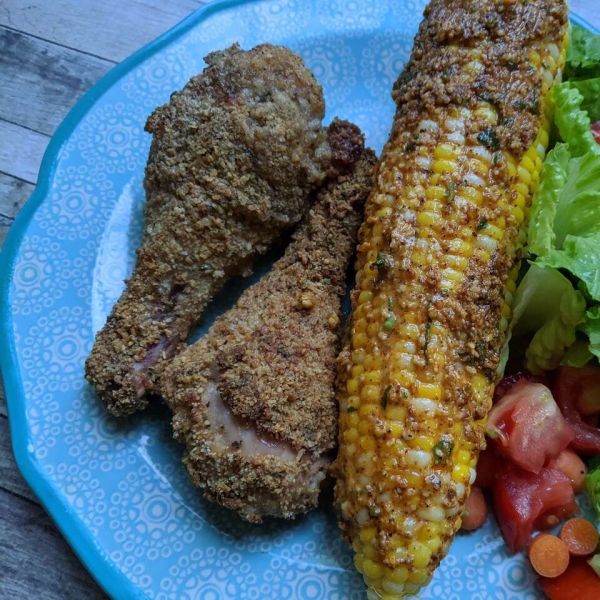 Oven Roasted Parmesan Corn on the Cob