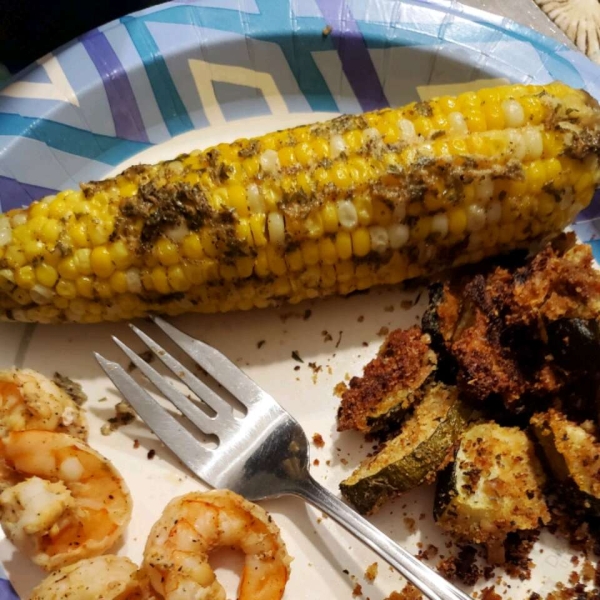 Oven Roasted Parmesan Corn on the Cob