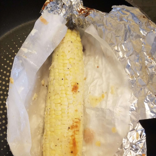 Oven Roasted Parmesan Corn on the Cob