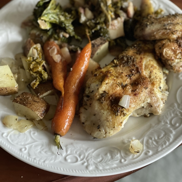 Crispy Rosemary Chicken and Fries