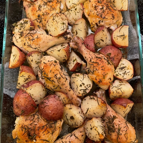 Crispy Rosemary Chicken and Fries