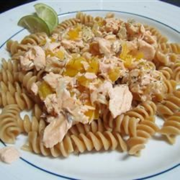 Easy Grilled Salmon Pasta