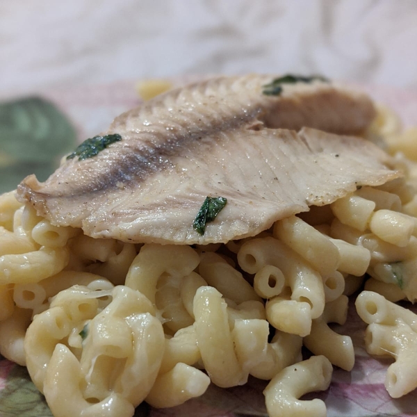 Pan Seared Lemon Tilapia with Parmesan Pasta