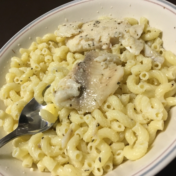 Pan Seared Lemon Tilapia with Parmesan Pasta