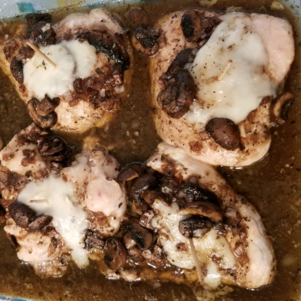 Balsamic Goat Cheese Stuffed Chicken Breasts
