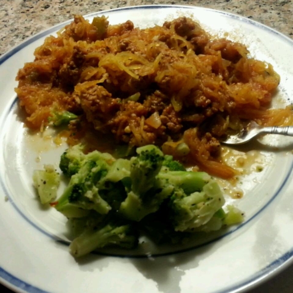 Winter Red Sauce over Spaghetti Squash