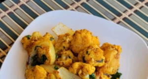 Roasted Curried Cauliflower and Onion