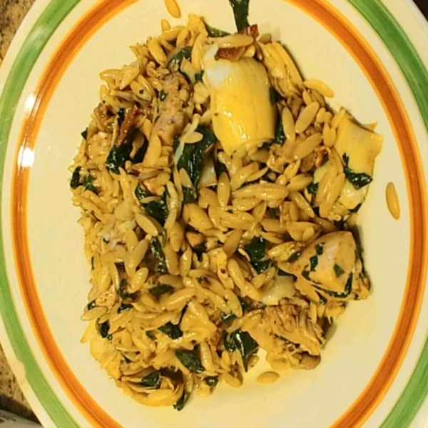 Orzo with Chicken and Artichokes