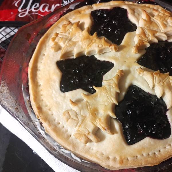 Blueberry Pie with Frozen Berries