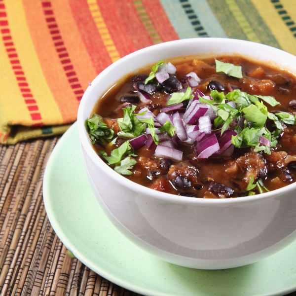 Cuban Black Bean Soup in the Slow Cooker