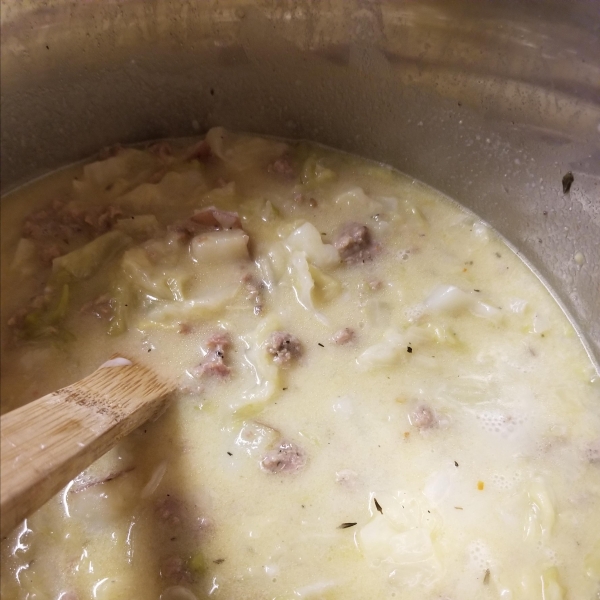 Instant Pot® Creamy Cabbage Sausage Soup