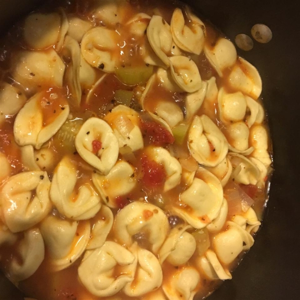 Chicken Tortellini Soup With Zucchini and Tomatoes