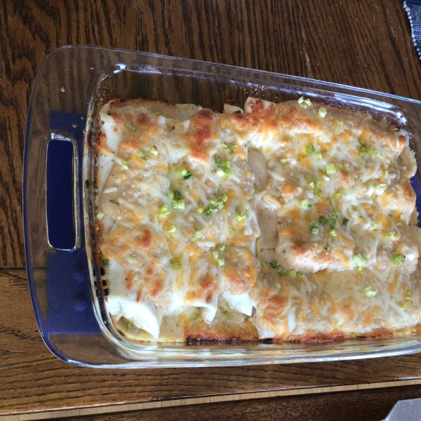 Easy White Chicken Enchiladas