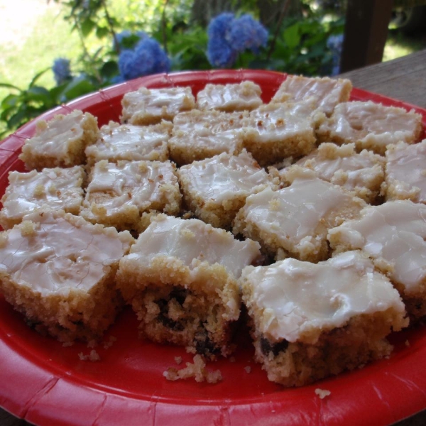 Rum Glazed Raisin Bars