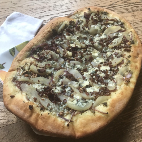 Pear, Blue Cheese, and Walnut Pizza