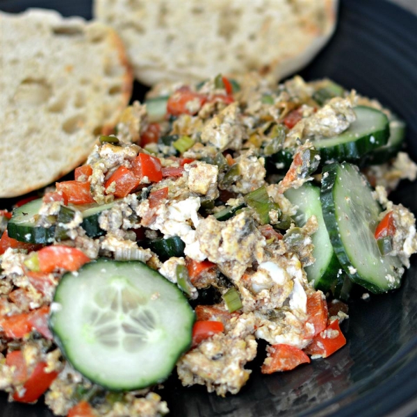 Spicy Egg Cucumber Salad