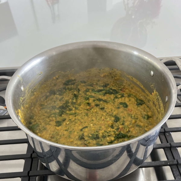 Raghavan's Palak Masoor Dal (Red Lentils with Spinach)