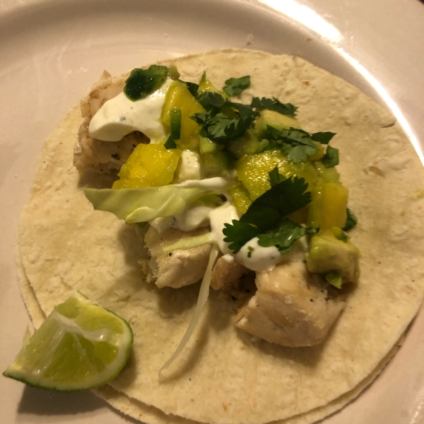 Soft Mahi Mahi Tacos with Ginger-Lime Dressing