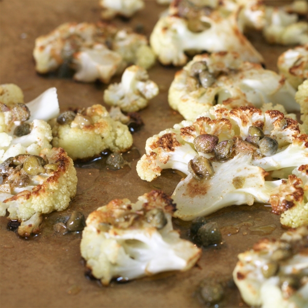 Roasted Cauliflower with Caper Brown Butter