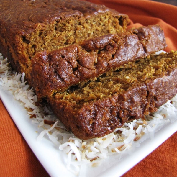 Coconut Pumpkin Nut Bread