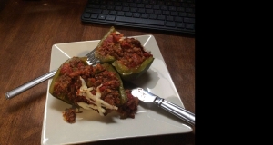 Stuffed Peppers with Frozen Cauliflower Rice