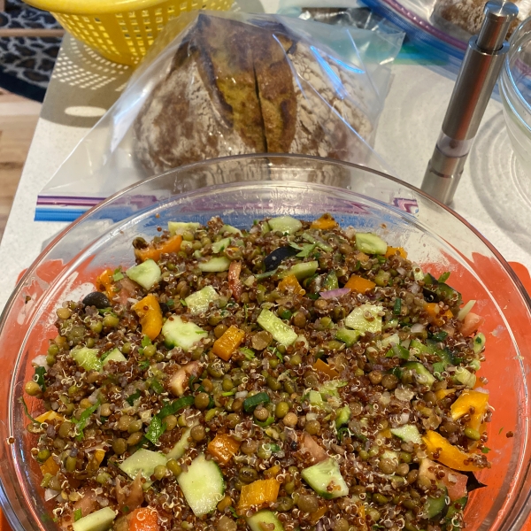 Lentil, Quinoa, and Mung Bean Salad