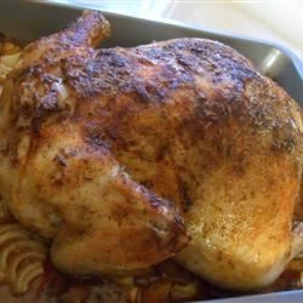 Roast Chicken with Thyme and Onions