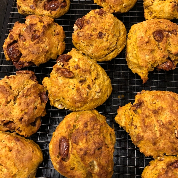 Pumpkin Scones with Brown Butter Glaze