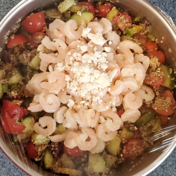 Mediterranean Quinoa Salad with Shrimp