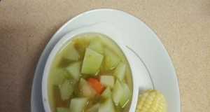 Corn and Chayote Squash Soup