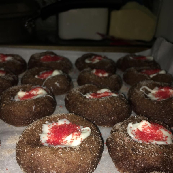 Santa's Chocolate Thumbprint Cookies