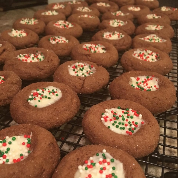 Santa's Chocolate Thumbprint Cookies