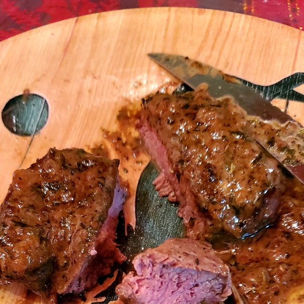 Oven-Seared Beef Tenderloin with Herb Pan Sauce