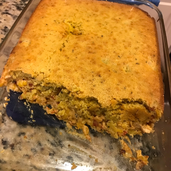 Southwestern Chicken, Squash, and Cornbread Casserole