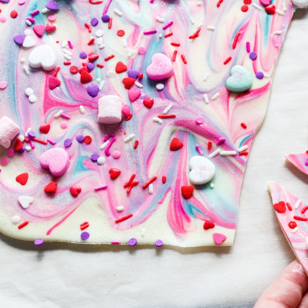 Valentine's Day Unicorn Bark