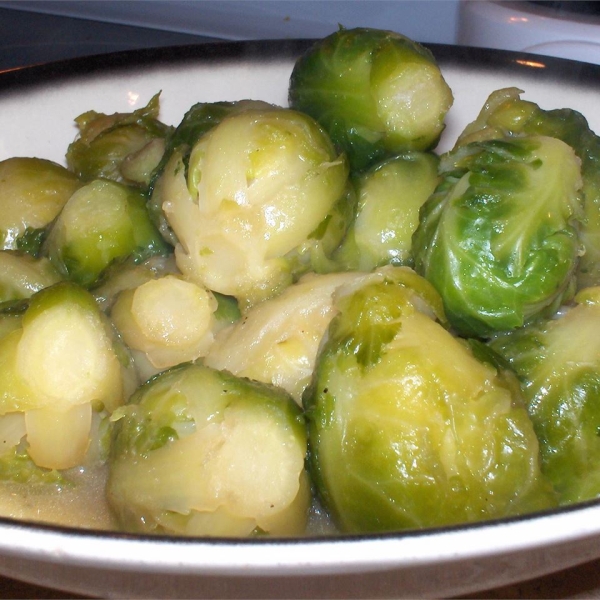 Brussels Sprouts and Baby Carrots Glazed with Brown Sugar and Pepper