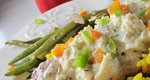 Broiled Grouper with Creamy Crab and Shrimp Sauce