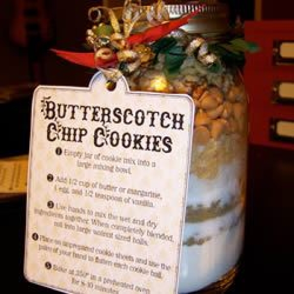Special Butterscotch Chip Cookies in a Jar