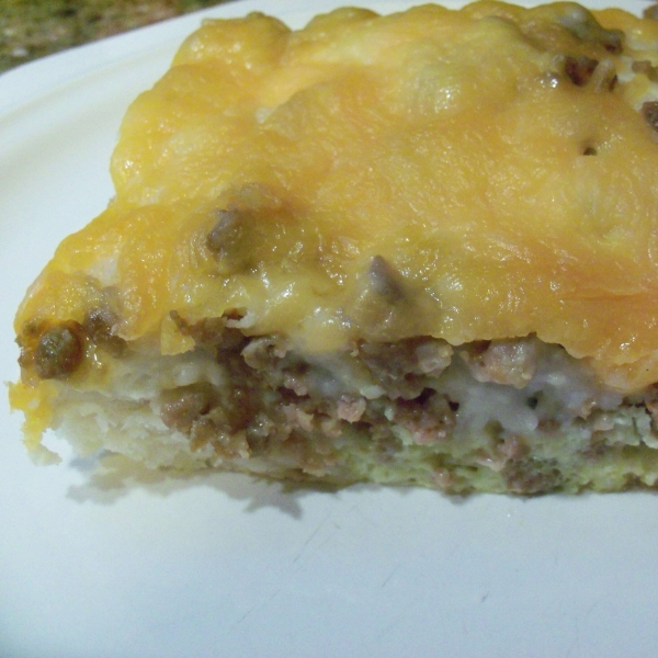 Breakfast Casserole with Biscuits and Gravy
