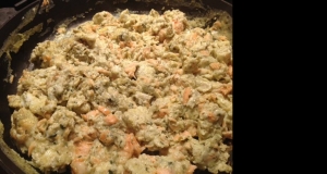 Scrambled Eggs with Salmon and Pesto