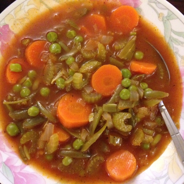 Quick and Fast Vegetarian Vegetable Soup in a Hurry