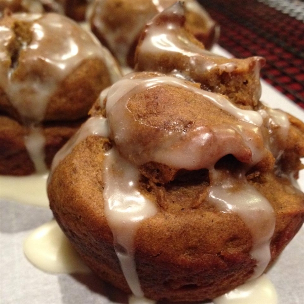 Mini Pumpkin Muffins with Orange Drizzle