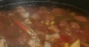 Spicy Sausage Soup with Cilantro