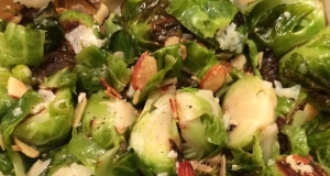 Brussels Sprouts with Almonds and Manchego