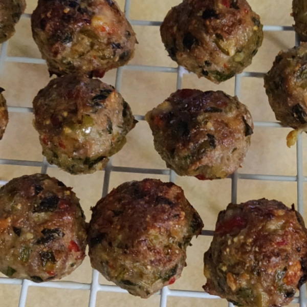 Feta and Olive Meatballs