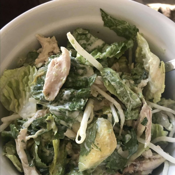 Citrusy Romaine Salad with Shredded Chicken