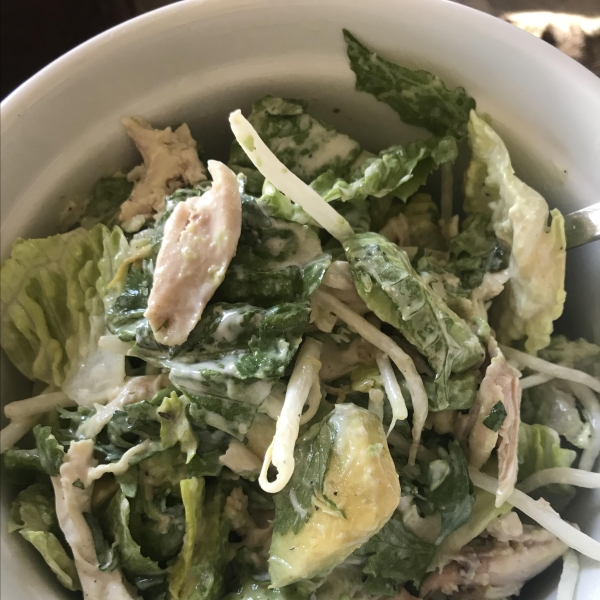 Citrusy Romaine Salad with Shredded Chicken